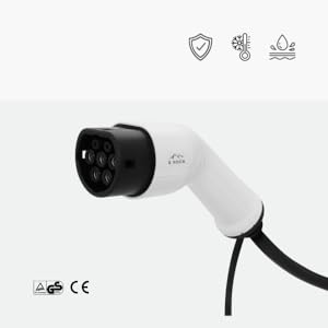 5 metre 22kW elektrikli araba şarj kablosu 380V Tip 2'den Tip 2'ye EV kablosu IEC62196-2 7