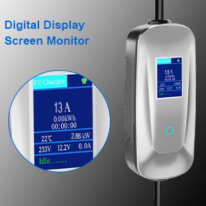 10A Birleşik Krallık 3 PIN Plug To Type 1/ Type 2 EV Şarj İstasyonu Duvar Kutusu EV / PHEV i&ccedil;in Taşınabilir 10