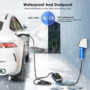 7KW 1 Fazlı EV Şarj İstasyonu Tip 2 / Tip 1 / GBT 16A / 32A Mobil EVSE Şarj İstasyonu 6