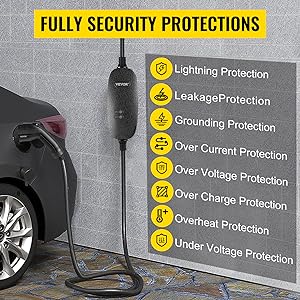 Taşınabilir EV şarj cihazı 16A 32A Mobil Elektrikli Araç Araba şarj cihazı Tip 1 Tip 2 EV şarj kablosu Seviye 2 EV şarj cihazı 6