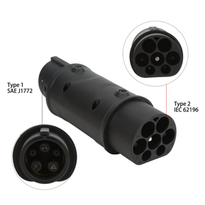 Tip 2'den Tip 1'e EV Şarj Adaptörü ICE 62196 J1772 Şarj Adaptörü 16A/32A 230V Araba Şarj Değiştiricisi Elektri 3