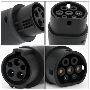 Tip 1'den Tip 2'ye EV Şarj Adaptörü SAE J1772 IEC62196 32A 250V 8KW Adaptörü 3