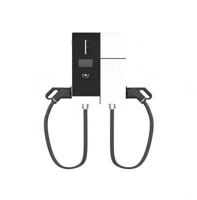 Altı kuruşlu Yeni DC Çift Silah 40kW 4G Ethernet OCPP1.6J RFID Duvar Kutusu Hızlı Şarj EV Şarj CCS2+CCS2 Plug Şarj IP54
